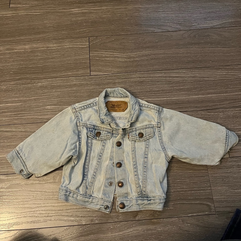 Vintage Little Levis Size 18 Month denim Jean Jacket Baby 
Orange Tab USA